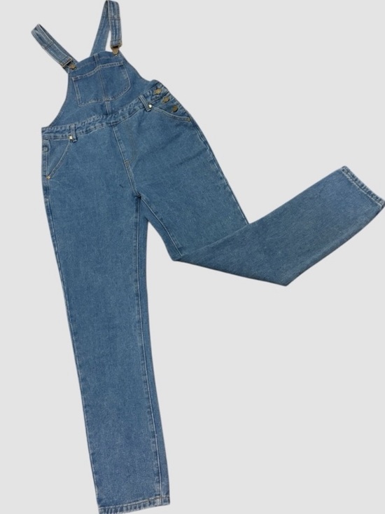 Boohoo Denim - NEW Classic Blue Denim Overalls Medium Wash  size 6